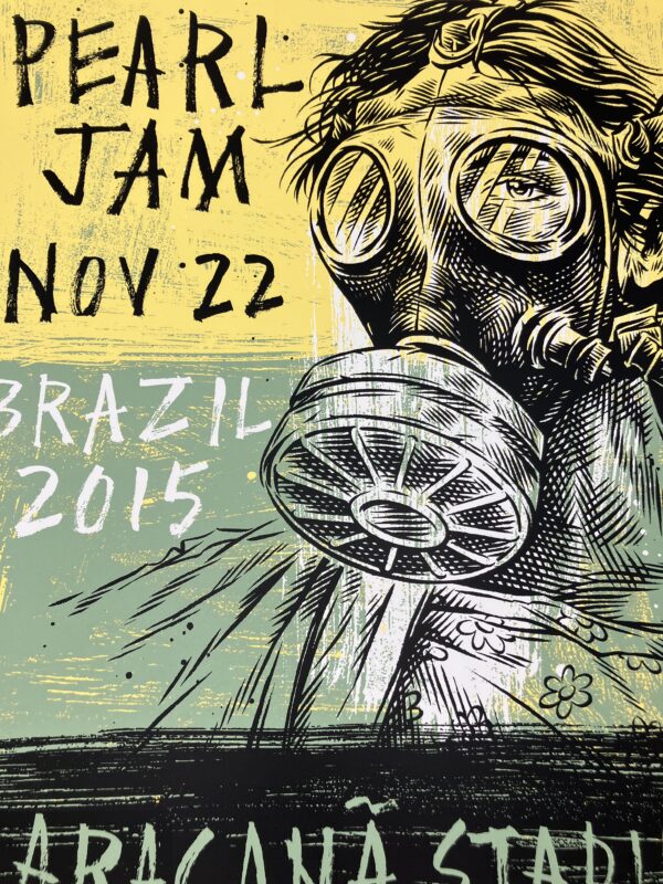 Pear Jam - Tour Poster 11/22/2015 Maracana Stadium Rio De Janeiro, Brazil