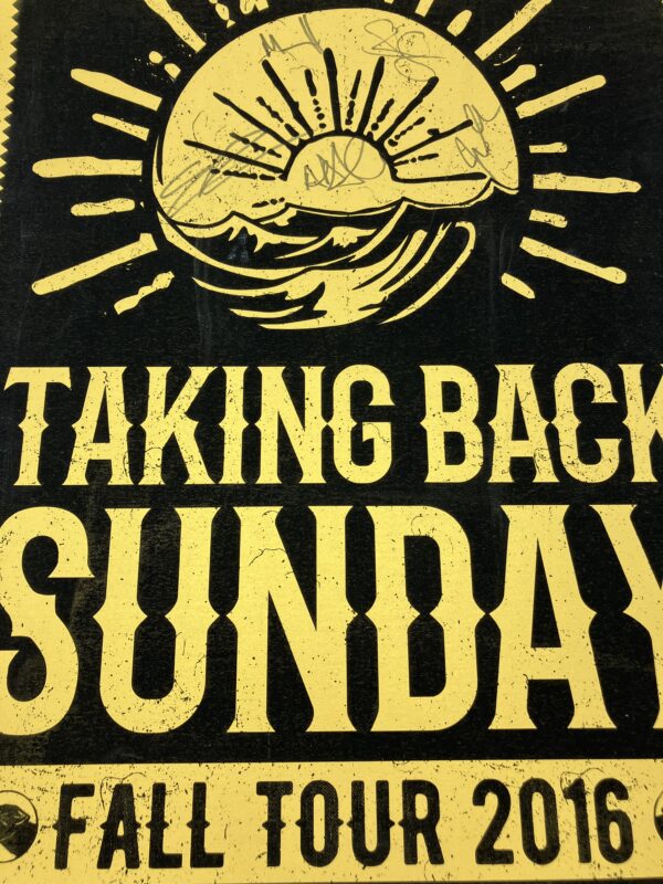 Taking Back Sunday - 2016 Fall Tour Poster - Signed by the Band