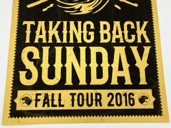 Taking Back Sunday - 2016 Fall Tour Poster - Signed by the Band - Image 3